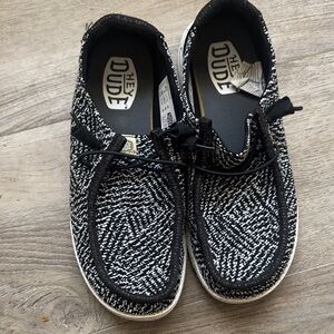 Hey Dude Black and White Women's Shoes